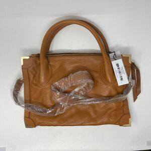 Foley + Corinna Women's Double Handle Two Compartment Whiskey Leather Satchel NW